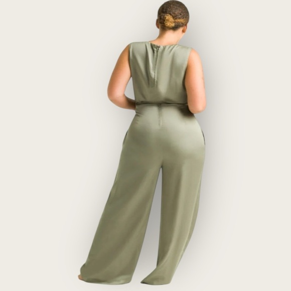 NWT | Ettitude | Sleeveless Jumpsuit | Olive Green | XL - Picture 3 of 13
